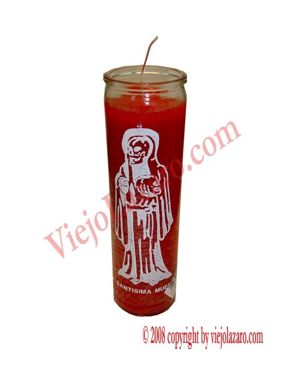 Candle La Santisima Muerte in Red (7 days)