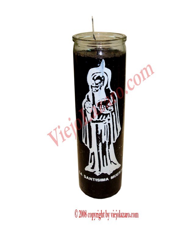 Candle La Santisima Muerte in Black (7 days) 
